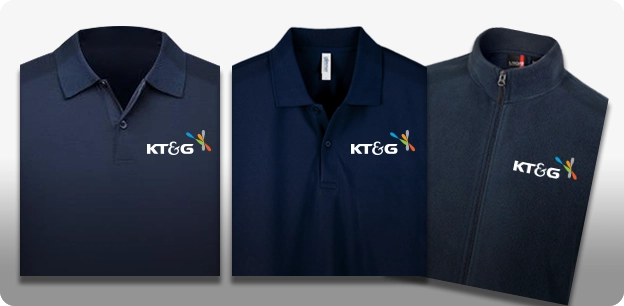 탑앤탑 KT&G 단체복 납품사례 PK카라 티셔츠 폴라폴리스 제작